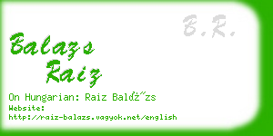 balazs raiz business card